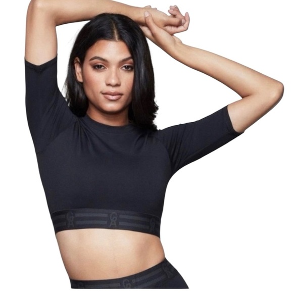 NWOT Good American Icon black crop top. Size 0. - Picture 1 of 5
